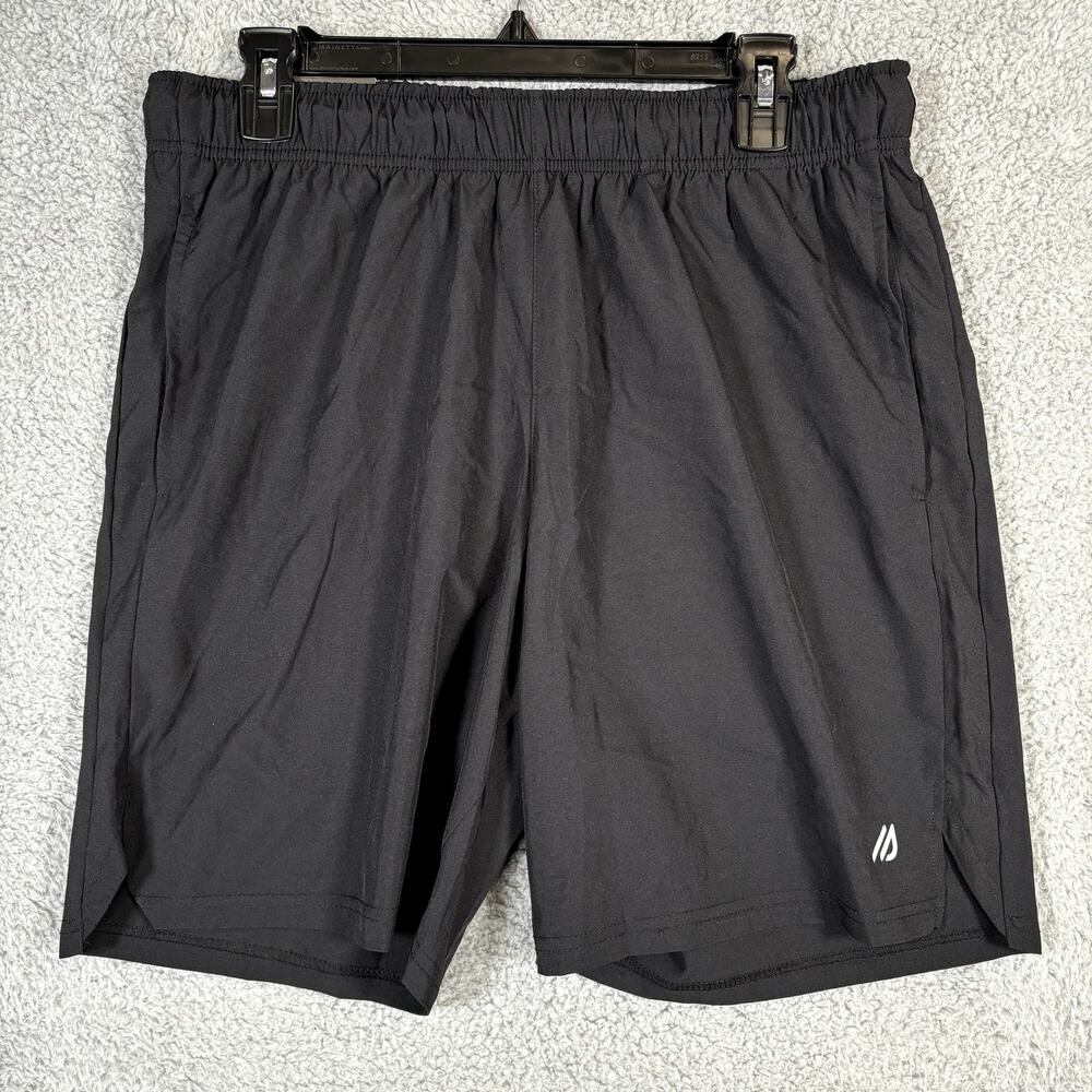 Eddie Bauer Shorts Mens Medium Black Motion 8" FreeDry Activewear Athleisure